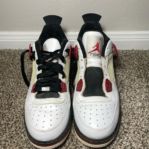 Jordan White and Red Athletic Shoes Classic Design s-l400.jpg main image 3